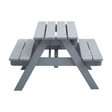 Orsina Kids Picnic Bench – Grey Wooden Childrens Garden Table