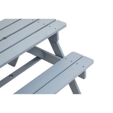 Orsina Kids Picnic Bench – Grey Wooden Childrens Garden Table