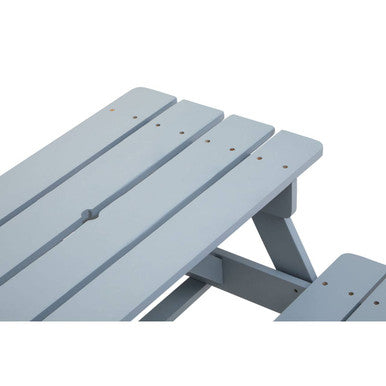 Orsina Kids Picnic Bench – Grey Wooden Childrens Garden Table