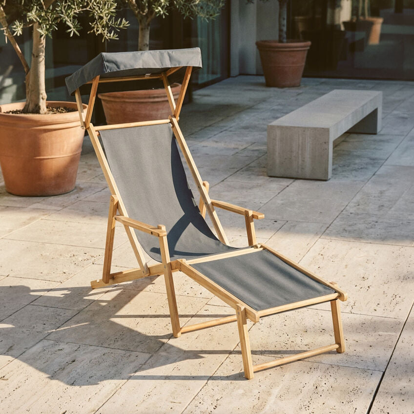Orsina Beauport Khaki Lounger – Adjustable Foldable Outdoor Chair