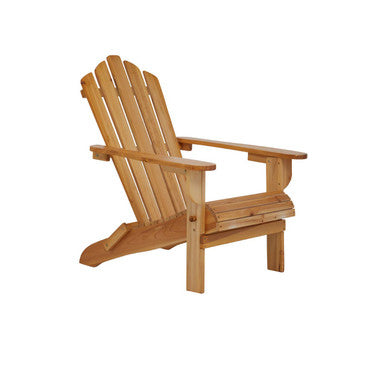 Orsina Beauport Outdoor Chair – Natural Wood Slatted Patio Seating