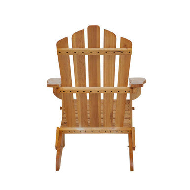 Orsina Beauport Outdoor Chair – Natural Wood Slatted Patio Seating