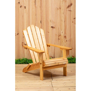 Orsina Beauport Outdoor Chair – Natural Wood Slatted Patio Seating