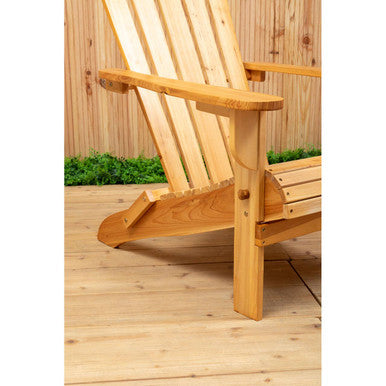 Orsina Beauport Outdoor Chair – Natural Wood Slatted Patio Seating