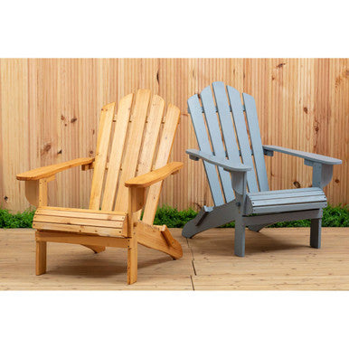 Orsina Beauport Outdoor Chair – Natural Wood Slatted Patio Seating