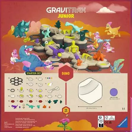 GraviTrax Junior Dino Starter Set – Wooden Bioplastic Marble Run