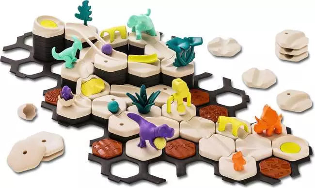 GraviTrax Junior Dino Starter Set – Wooden Bioplastic Marble Run