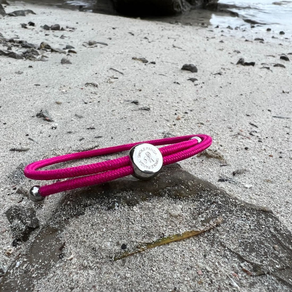 Swole Panda Rich Pink Rope Bracelet – Recycled Ocean Plastic Jewelry