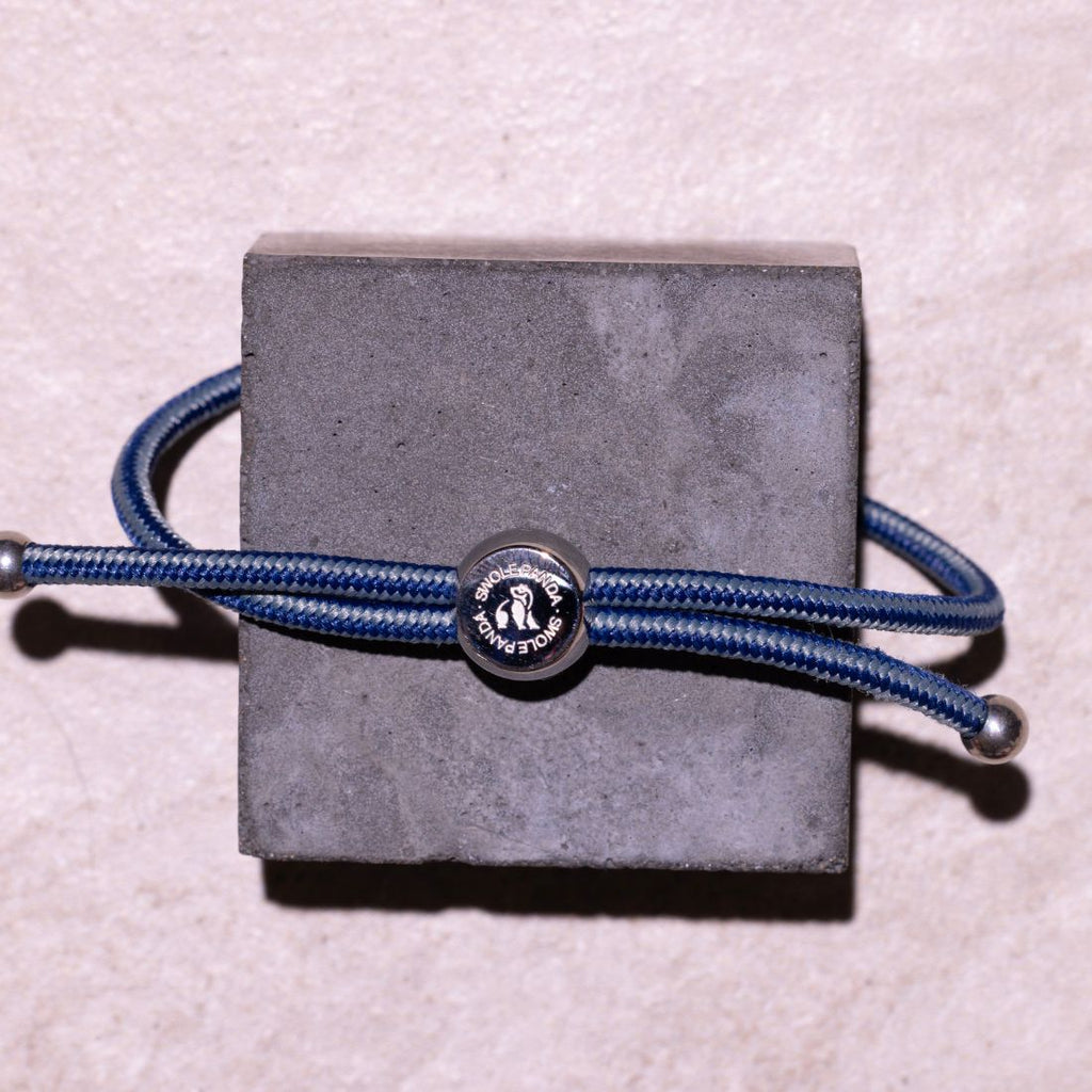 Swole Panda Grey Stripe Rope Bracelet – Recycled Ocean Plastic Unisex