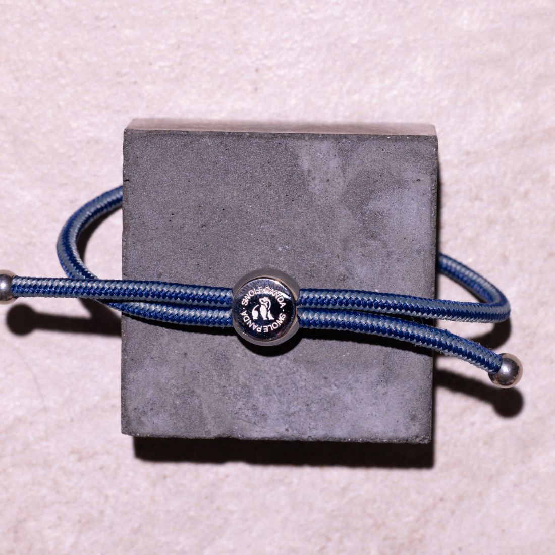 Swole Panda Grey Stripe Rope Bracelet – Recycled Ocean Plastic Unisex