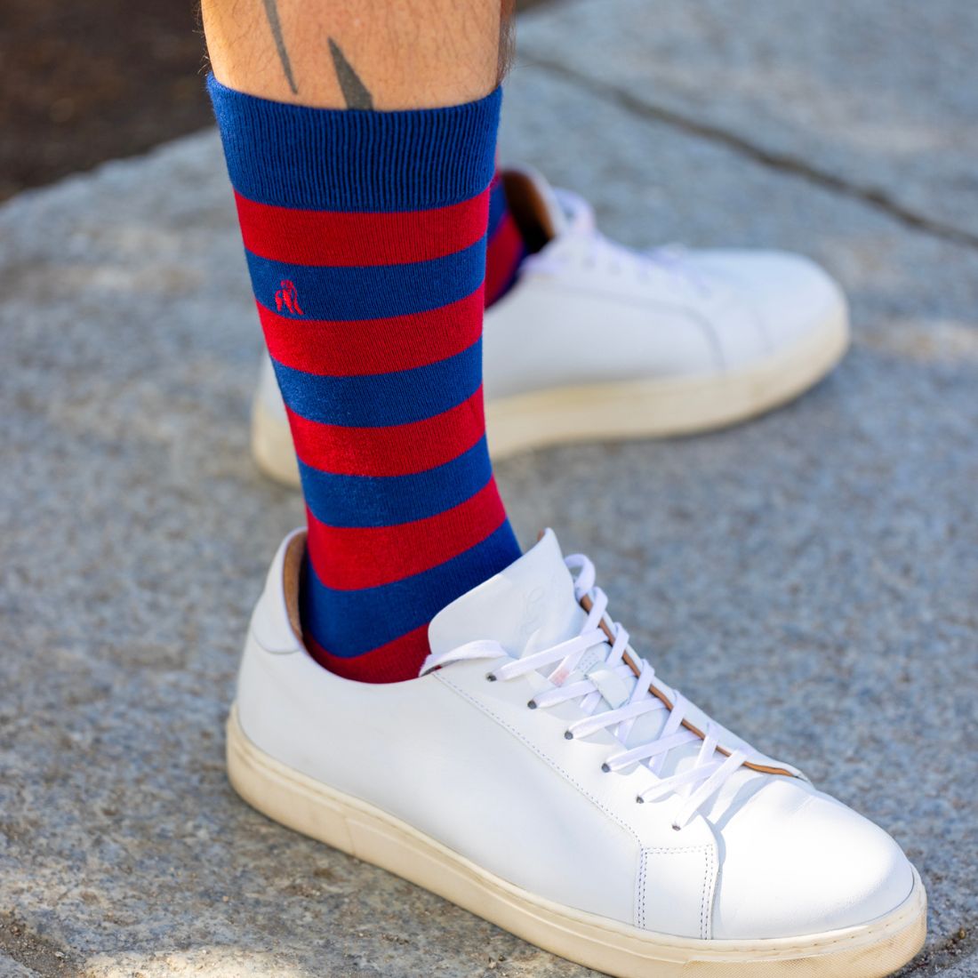 Swole Panda Burgundy Striped Bamboo Socks – Soft & Breathable Blend