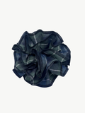 No More Nobody Azaria Organic Linen Scrunchie – Green Check Cotton