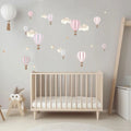 Live Vida Hot Air Balloons Wall Stickers A5 - Pink & Grey