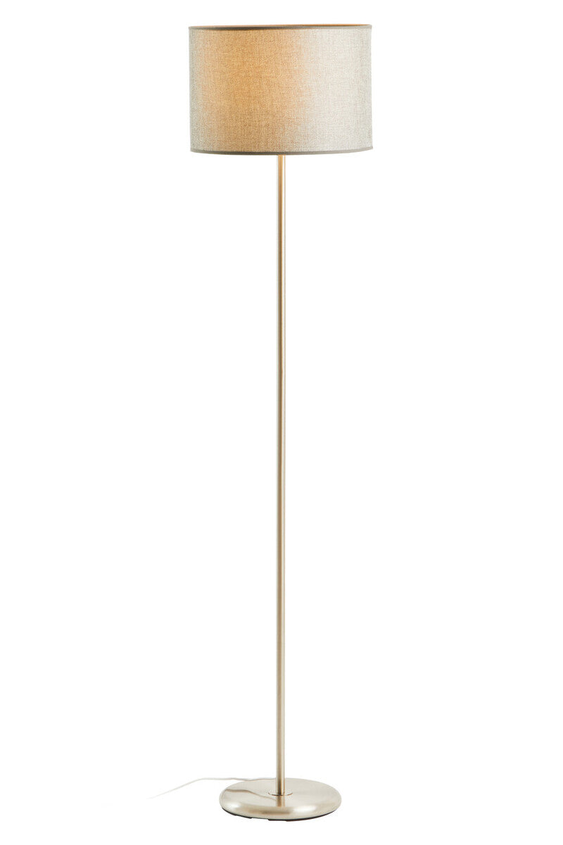 Orsina Forma Chrome Floor Lamp with Cream Shade – Modern Lighting