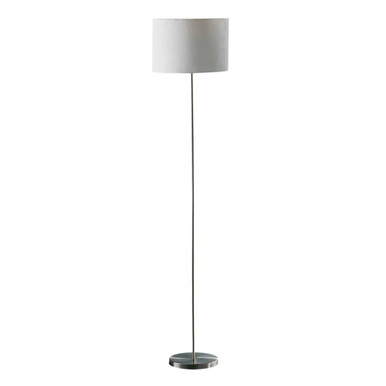 Orsina Forma Chrome Floor Lamp with Cream Shade – Modern Lighting