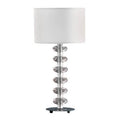 Orsina Bobi Bobble White Fabric Shade Table Lamp – Modern Bedside Light