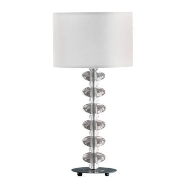 Orsina Bobi Bobble White Fabric Shade Table Lamp – Modern Bedside Light