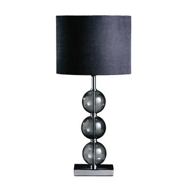 Orsina Mistro Black Suede Effect Table Lamp – Modern Ambient Lighting