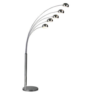Orsina Zeus 5-Light Arched Floor Lamp – Modern Multi-Head Lighting