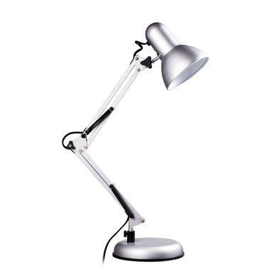 Orsina Payton Studio Silver Grey Desk Lamp | Modern Adjustable Task Light