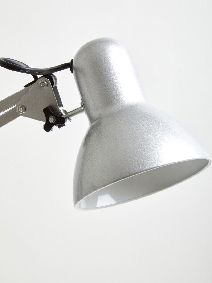 Orsina Payton Studio Silver Grey Desk Lamp | Modern Adjustable Task Light