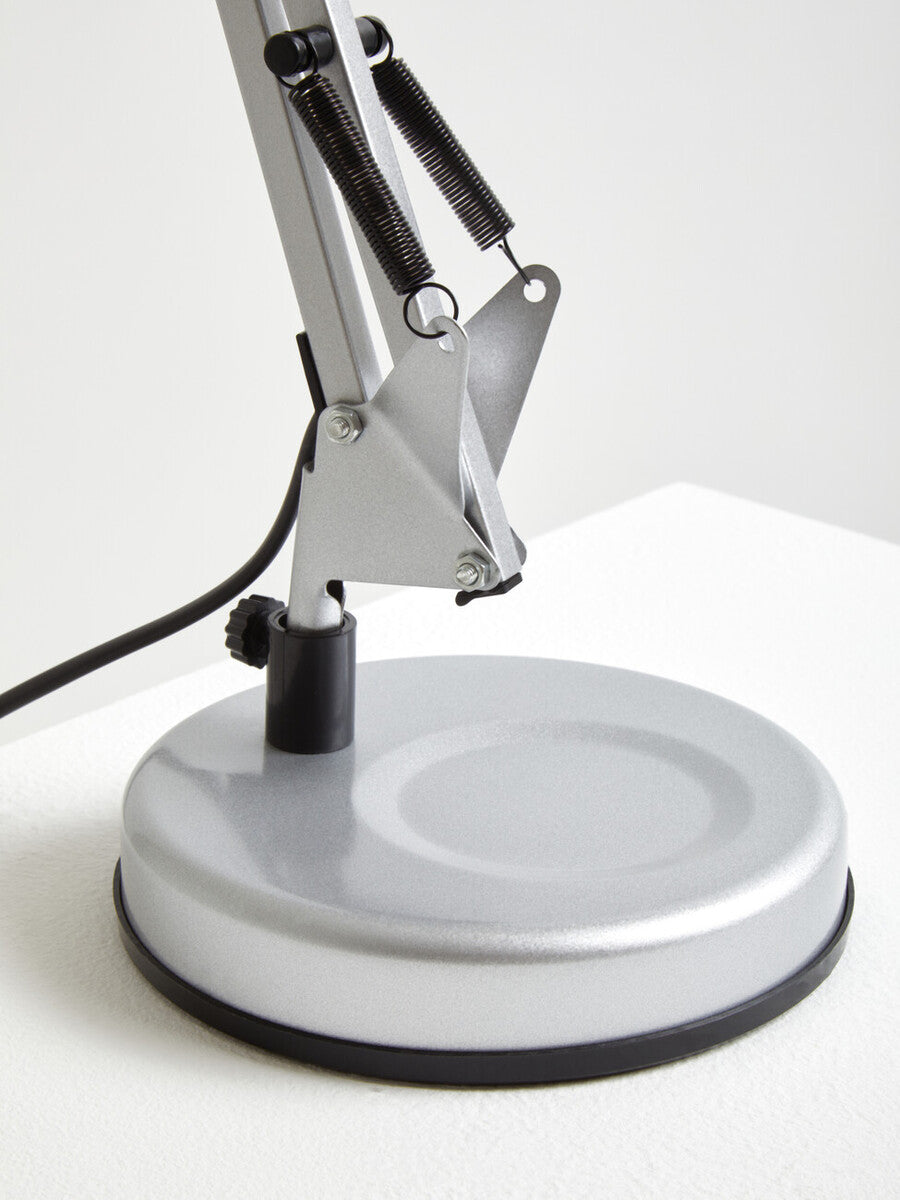 Orsina Payton Studio Silver Grey Desk Lamp | Modern Adjustable Task Light