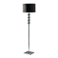 Orsina Mistro Floor Lamp | Black Suede Effect Shade Modern Lighting