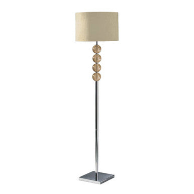 Orsina Mistro Floor Lamp – Cream Suede Effect Shade for Living Rooms