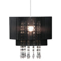 Orsina Riband Black Voile Pendant Shade | Modern Ceiling Light Shade