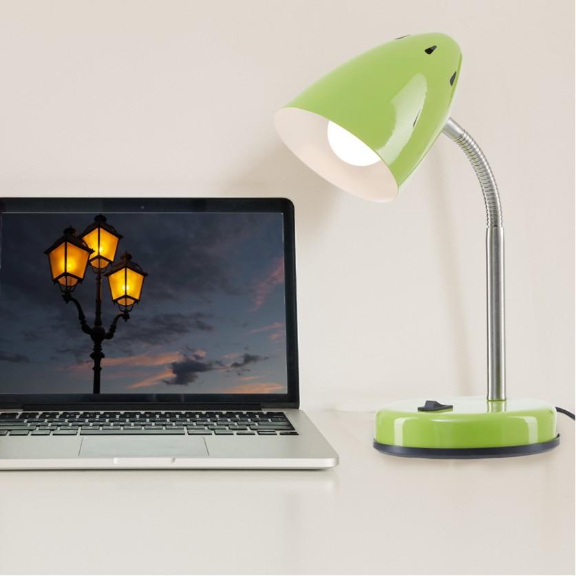 Orsina Flexi Green Gloss Desk Lamp – Adjustable Modern Task Lighting