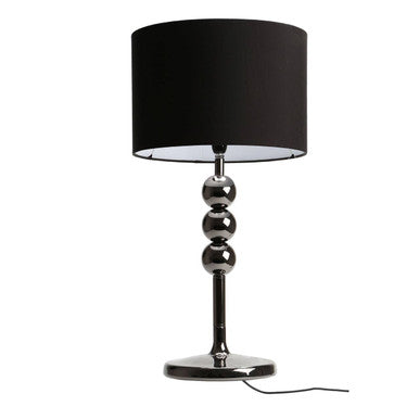 Orsina Friedman Gunmetal and Black Table Lamp with Ball Design