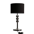 Orsina Friedman Gunmetal and Black Table Lamp with Ball Design