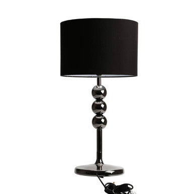 Orsina Friedman Gunmetal and Black Table Lamp with Ball Design