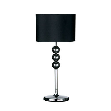 Orsina Friedman Gunmetal and Black Table Lamp with Ball Design