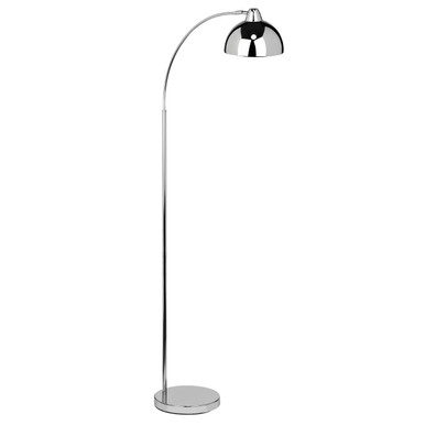 Orsina Calle Chrome Metal Floor Lamp – Modern Standing Reading Light