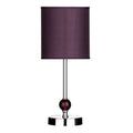 Orsina Evaine Chrome Table Lamp with Purple Shade | Modern Bedside Light