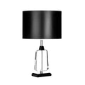 Orsina Tabatha Modern Table Lamp – Black and Silver Bedside Accent