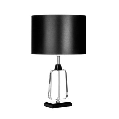 Orsina Tabatha Modern Table Lamp – Black and Silver Bedside Accent