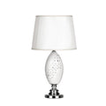 Orsina Maisy Table Lamp – Modern White and Silver Bedside Lighting