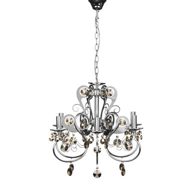 Orsina Dana 6-Arm Crystal Chandelier – Luxury Statement Ceiling Light