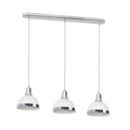Orsina Vermont 3-Light Pendant – White & Chrome Kitchen Ceiling Light