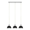 Orsina Jasper Black Shade and Chrome Pendant Light – Modern Kitchen