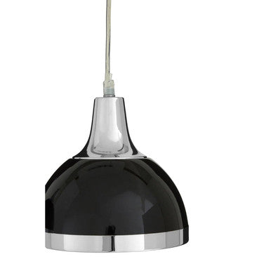 Orsina Jasper Black Shade and Chrome Pendant Light – Modern Kitchen