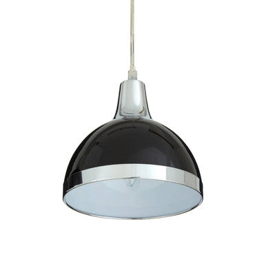 Orsina Jasper Black Shade and Chrome Pendant Light – Modern Kitchen
