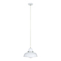 Orsina Jasper White Pendant Light with Chrome Detail – Modern Ceiling Lamp