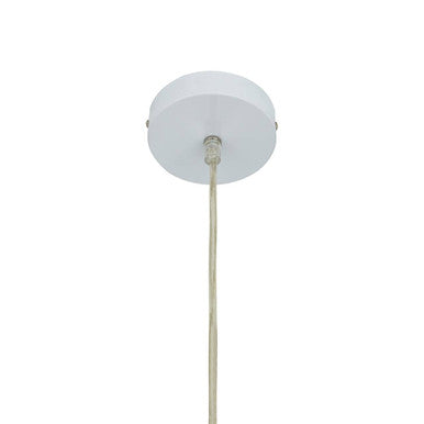 Orsina Jasper White Pendant Light with Chrome Detail – Modern Ceiling Lamp