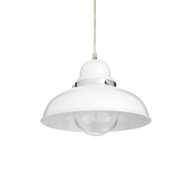 Orsina Jasper White Pendant Light with Chrome Detail – Modern Ceiling Lamp
