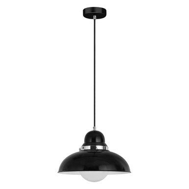 Orsina Jasper Black and Chrome Pendant Light | Modern Ceiling Lighting