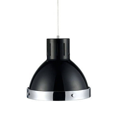 Orsina Jasper Bell Pendant Light – Modern Black and Chrome Ceiling Lamp