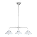 Orsina Jasper 3 Light Pendant Light | White and Chrome Ceiling Lamp